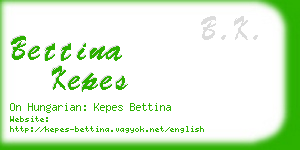 bettina kepes business card